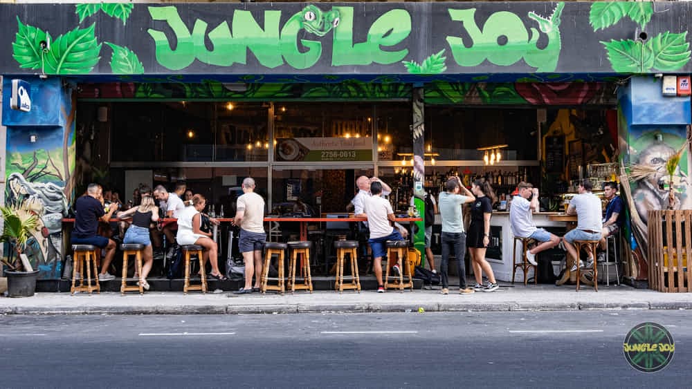 Inside Jungle Joy cocktail bar in Malta